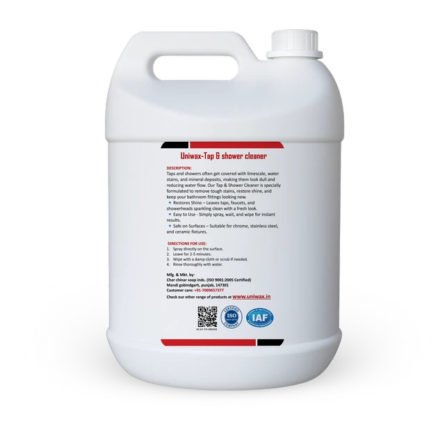 Tap & Shower Cleaner – Deep Cleaning Formula for Removes Limescale Stubborn Stains & Water Deposits - 5kg