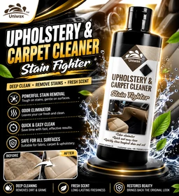 Uniwax Upholstery Cleaner – Car Interior Cleaner for Car Seats, Carpets, Roof Lining & Fabric Upholstery | Sofa & Carpet Cleaner | Deep Cleaning Foam Formula - 200ml