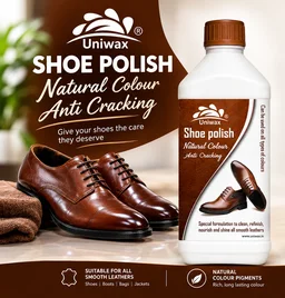 Uniwax Leather Shoe Polish Natural colour – Premium Shoe Shine for All Leather Colors – Nourishes, Protects & Restores – Long-Lasting Gloss - 1 kg