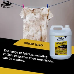 Alkaline liquid detergent- High PH stain remover, suitable for top load & front load washing machine. - 5 liter