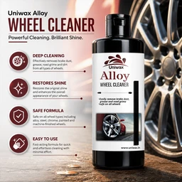 Uniwax Alloy Wheel Cleaner – Powerful Brake Dust & Grime Remover | Safe for All Wheels | Fast-Acting Spray for Deep Cleaning & Shine - 200ml