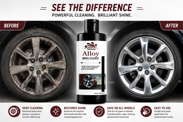 Uniwax Alloy Wheel Cleaner – Powerful Brake Dust & Grime Remover | Safe for All Wheels | Fast-Acting Spray for Deep Cleaning & Shine - 200ml