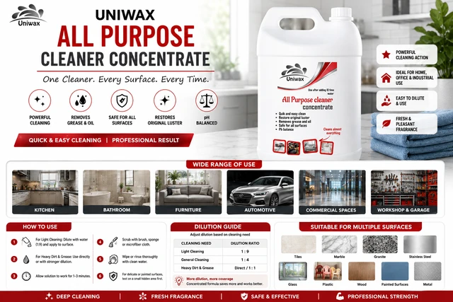 Uniwax APC - All-Purpose Cleaner for Home, Kitchen, Car & Office, Powerful Degreaser & Automotive Use - 20 kg