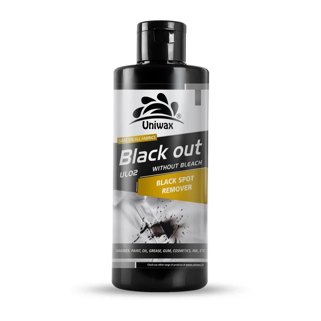 Black out- black stain remover DAMBER, PAINT, OIL, GREASE, GUM, COSMETICS, INK, ETC. UL02 - 200ml