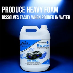 Uniwax Blue Foam Shampoo produces a thick, stable foam for superior cleaning. - 5kg, blue