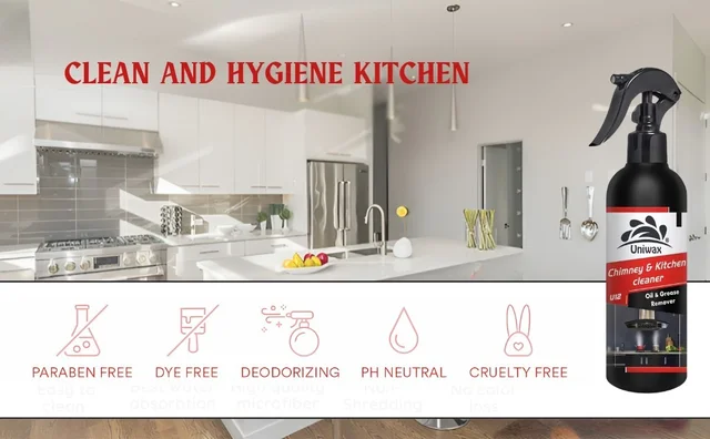 Uniwax Chimney and Kitchen Cleaner U12 remove tough grease, oil, and soot. - 200 ml