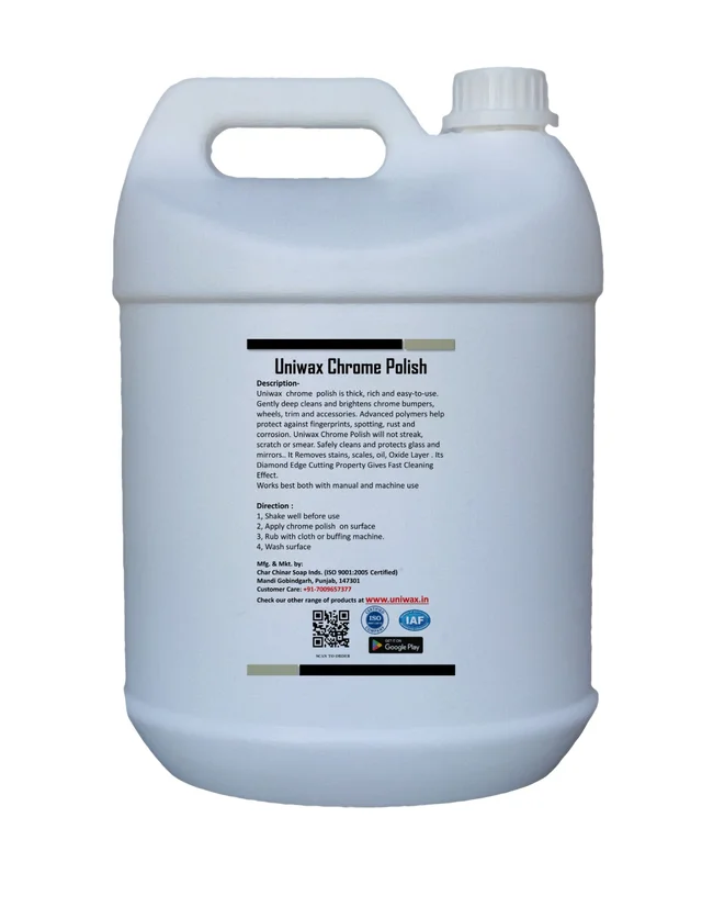 Uniwax Chrome Polish – Multi-Surface Metal Cleaner for Vehicles – Anti-Rust & Mirror Finish Formula - 5 KG