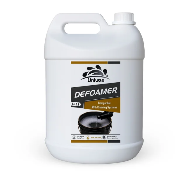 Uniwax Defoamer for Laundry & Industrial Cleaning | Instant Foam Control | Anti Foam Liquid for Detergent Systems | Fast Acting Foam Remover - 5kg