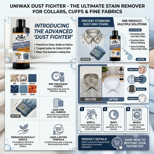 Dust fighter Cuff, collar & saree fall Clean dirt & grime - 200ml