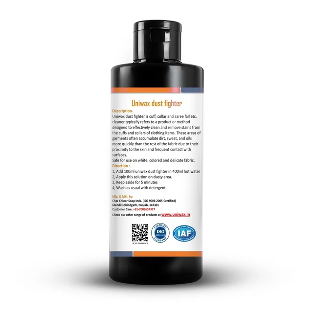 Dust fighter Cuff, collar & saree fall Clean dirt & grime - 200ml