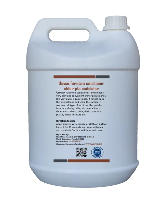 Uniwax Furniture Conditioner – Restores Shine & Protects Wood Surfaces |Anti-Dust, UV Protection & Rich Shine - 5kg