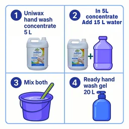 Liquid Handwash Concentrate, 5 Liter Makes 20 Liter | Germ Protection & Moisturizing Formula | Long-Lasting Fragrance - 20kg