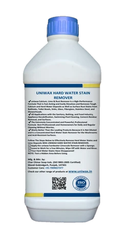 Uniwax UL13 Hard Water Stain Remover for Cars | Lime Scale Chrome, Logos & Door Handles Cleaner | 200ml - 1kg