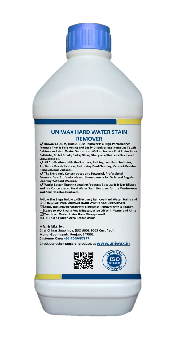Uniwax UL13 Hard Water Stain Remover for Cars | Lime Scale Chrome, Logos & Door Handles Cleaner | 200ml - 1kg