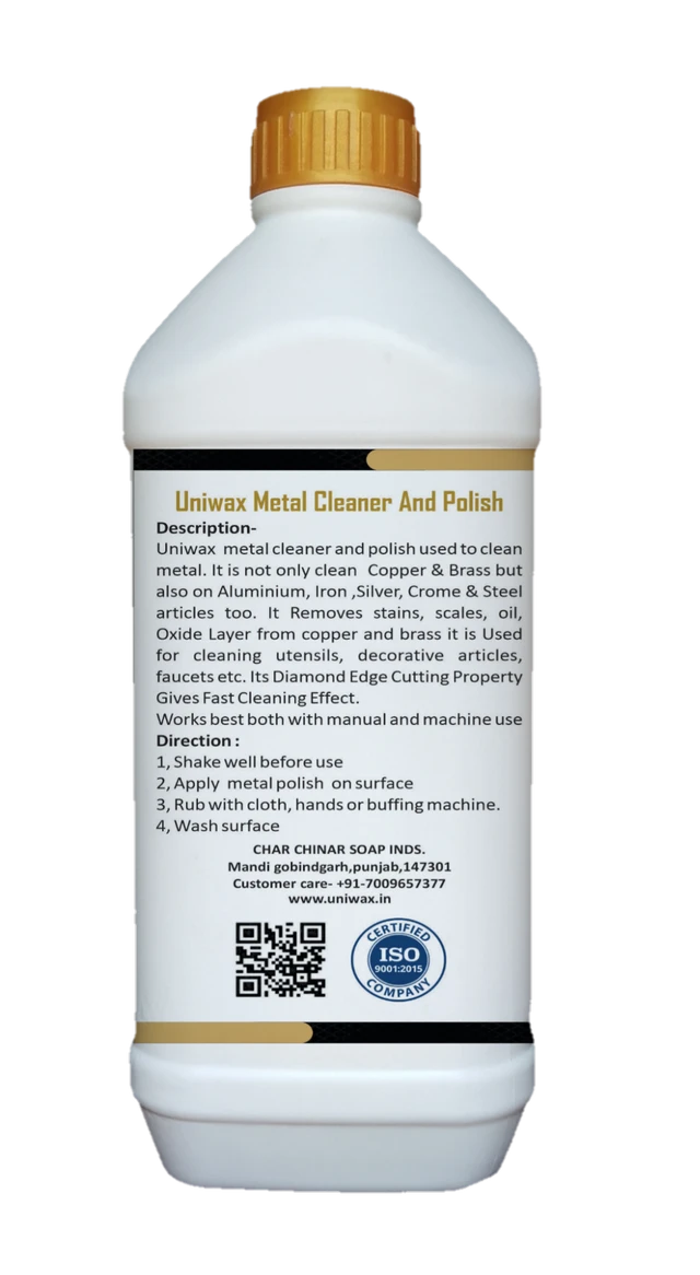 Uniwax Metal Polish – Removes Tarnish, Rust & Oxidation for Stainless Steel, Brass, Copper & More - 1kg