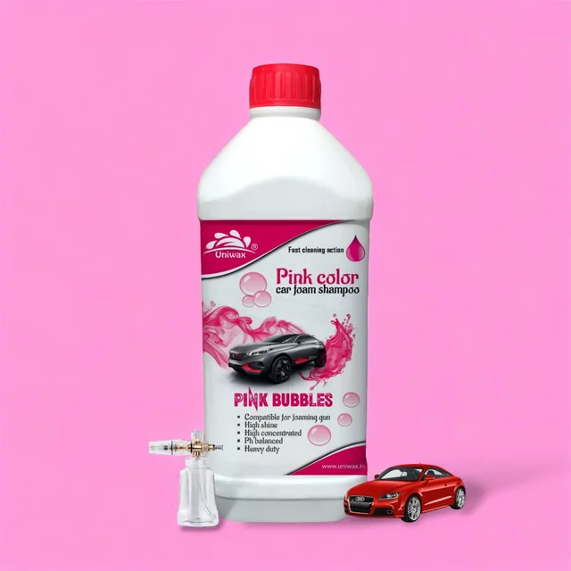 uniwax pink car foam shampoo - 1kg, pink