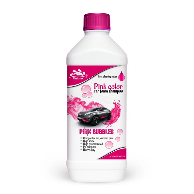 uniwax pink car foam shampoo - 1kg, pink