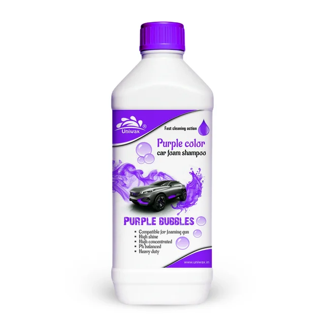 uniwax purple colour foam shampoo with wax / Produces Thick Coloured Foam Car Washing Liquid