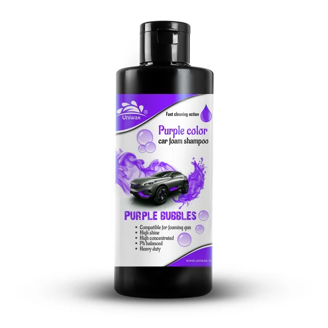 uniwax purple colour foam shampoo with wax / Produces Thick Coloured Foam Car Washing Liquid - 200ml, purple