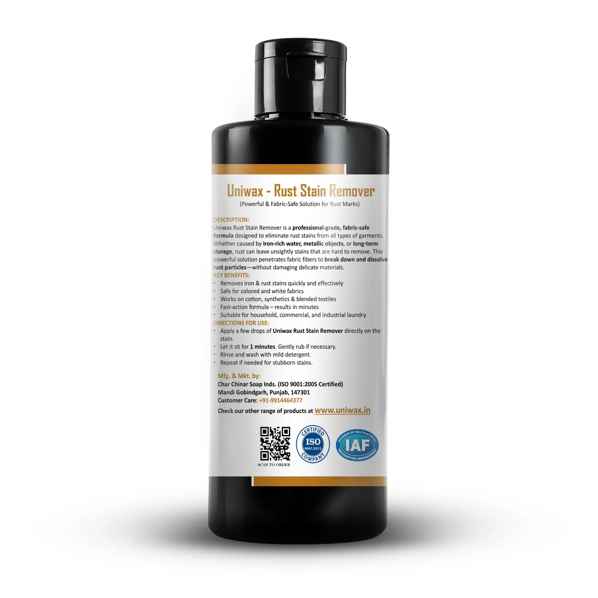 Uniwax Cloth Rust Stain Remover - Image 2