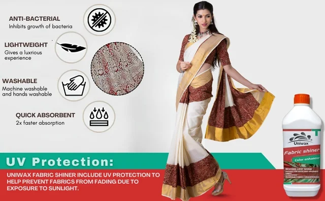 Uniwax Fabric Shiner & Color Enhancer | Saree Polish for Silk & Cotton - 5kg