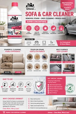 car and sofa dry cleaning chemical concentrate car interior cleaner, sofa cleaner upholstery cleaner - 1kg