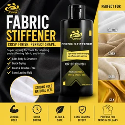 uniwax fabric stiffener, liquid starch / fabric hardener
