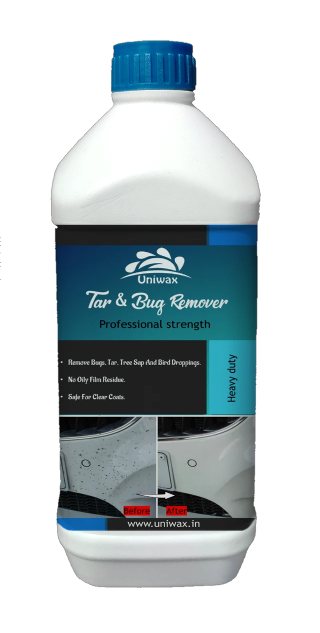 Uniwax Tar & Bug Remover Spray - Fast-Acting Formula for Windshields, Bumpers & Paint, Safe on All Surfaces. - 1 liter