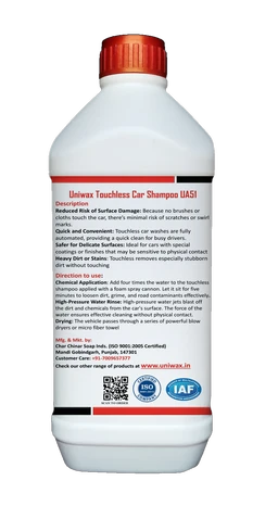 Uniwax Touchless Car shampoo Fast Acting High Foaming - 1liter
