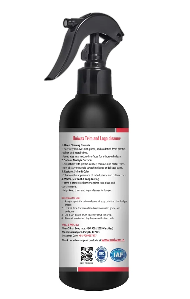 Car Trim & Logo cleaner streak-free oxidation remover - 200 ml