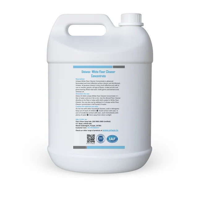 Uniwax WhiteFloor Cleaner Concentrate 1 liter Makes 40 liter - 5 liter