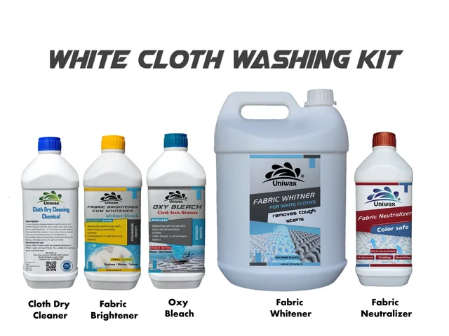 White cloth washing kit Of 5 fabric whitener, fabric shiner and stain remover 