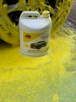 uniwax yellow car colour foam shampoo - 1kg, yellow