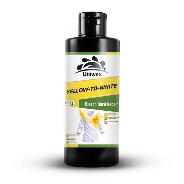Yellow to White Fabric Whitener Powder |Bleach Burn Repair, Removes Yellow Tint, Iron Stains & Dullness | Laundry Whitener for Cotton & White Clothes - 200 gm
