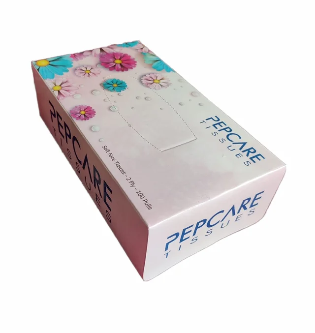 PEPCARE 2 Ply Soft Face Facial Tissues Napkins For Men's & Women's (100 Pulls in Each Box)(Pack of 3) - 3