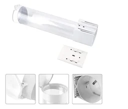 Pepcare Paper Cup Dispenser Holder | Wall Mounted Plastic Drinking Water Cup Dispenser | Glass Dispenser Holder | Disposable Cup Holder Organizer | Sticker or Screw Plate Mountable, Plastic - White, 1
