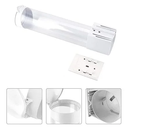 Pepcare Paper Cup Dispenser Holder | Wall Mounted Plastic Drinking Water Cup Dispenser | Glass Dispenser Holder | Disposable Cup Holder Organizer | Sticker or Screw Plate Mountable, Plastic - White, 1