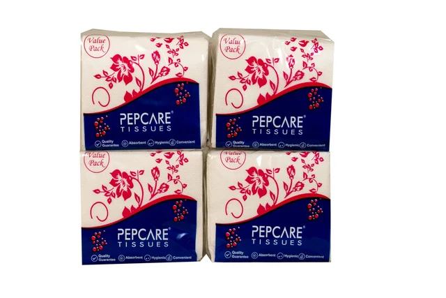 Pepcare Premium Soft Tissue Paper Napkins – 27 × 30 cm | Pack of 4 -