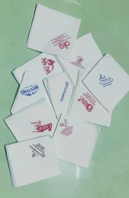 Logo Printed Tissue Paper - 25 Packets - 100 Pulls, 27 cm X 30 cm, White