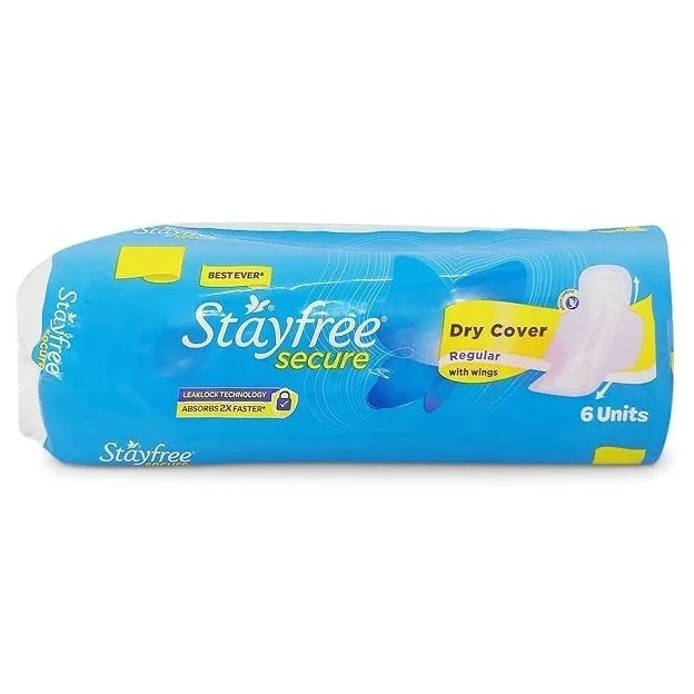 Stayfree Secure Dry Cover Sanitary Pads (Regular Wings) - Regular