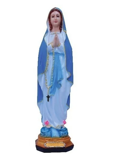 ST MARY POLY RESIN STATUE ITEM CODE- BB2371C - 4 INCH X 16 INCH, MULTICOLOUR