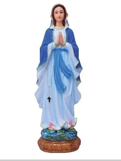ST MARY POLY RESIN STATUE ITEM CODE- BB982C - 8 INCHX 23 INCH, MULTICOLOUR