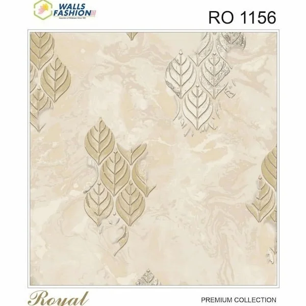 Brushstroke Leaves Serenade Wallpaper