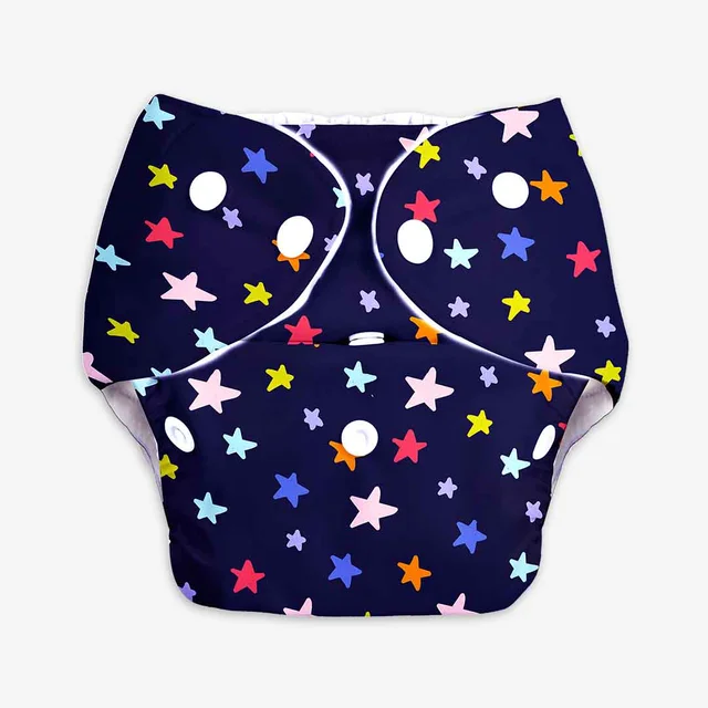 Leak-Proof Reusable Premium Cloth Diaper - Star (Incl. Ultra-soft 5 layer insert)