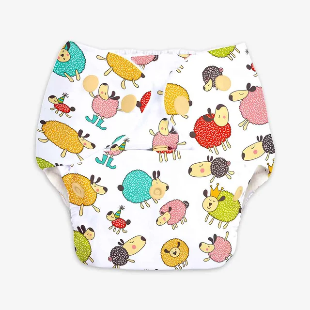 Leak-Proof Reusable Premium Cloth Diaper - Goat (Incl. Ultra-soft 5 layer insert)