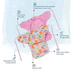 Little Kovai Dry Feel Langots, Lightweight & Breathable Cloth Nappies, Unisex (Pack of 2) - Free Size (3M - 12M)