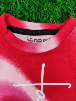 Premium Rainbow Full Sleeve Tshirt - Red - 1 Year