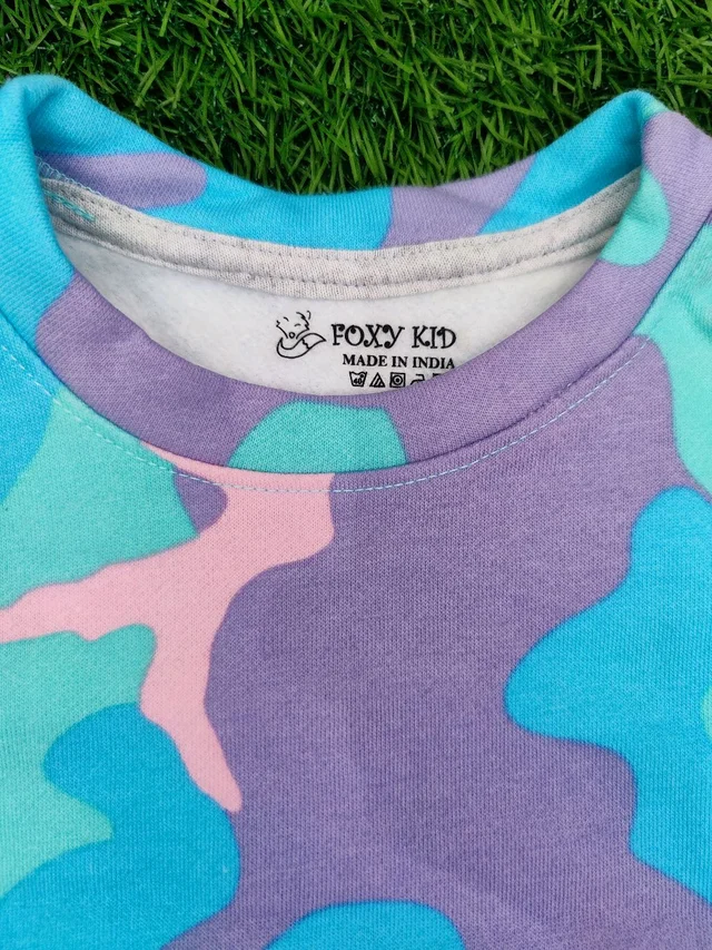 Premium Rainbow Full Sleeve Tshirt - Blue - 1 Year
