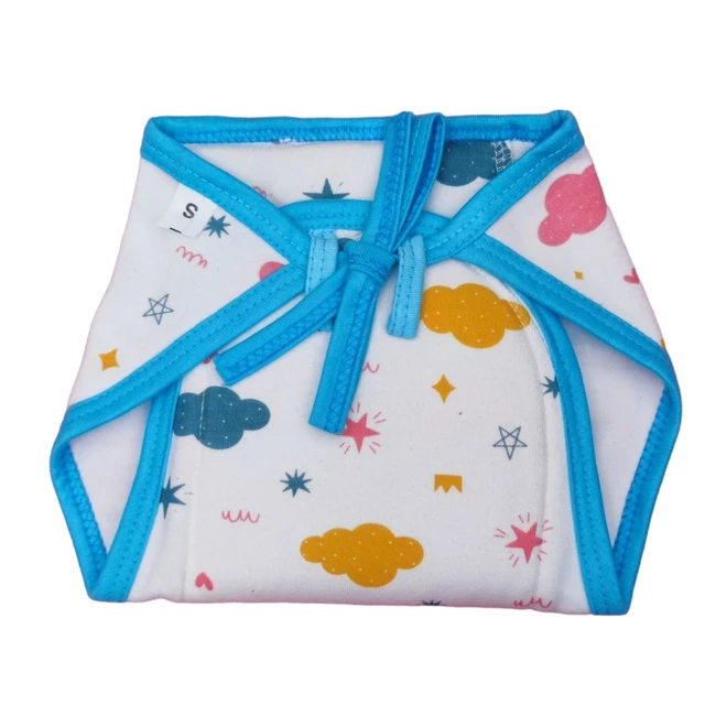 New Age 100% Cotton Padded Langots/ Nappies (Pack of 5, Multicolour)