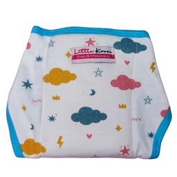 Little Kovai New Age 100% Cotton Padded Langots/ Nappies (Pack of 5, Multicolour) - 0 - 3 Months